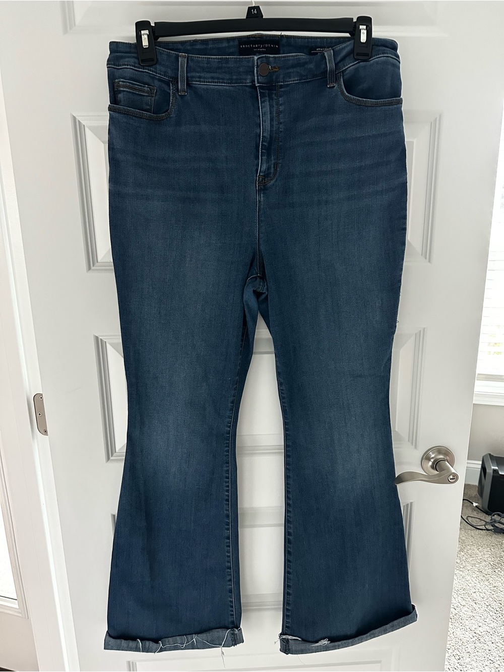 Women’s, Sanctuary, Indigo, Flare, High Rise, Stretchy Jeans Size 34